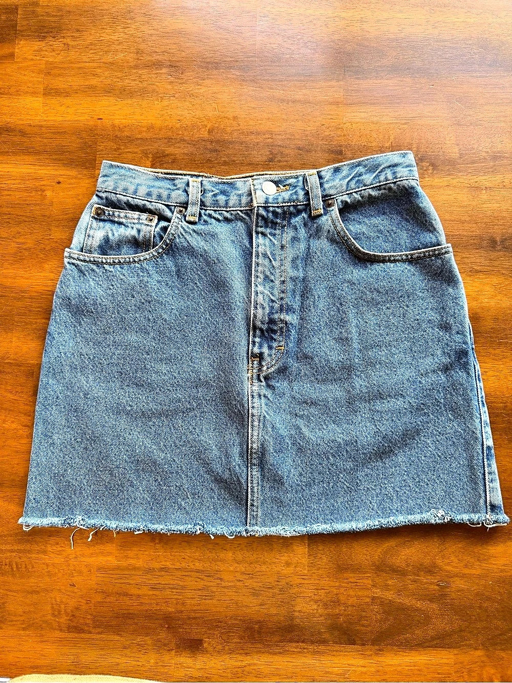 Calvin Klein Denim Mini Skirt in Blue